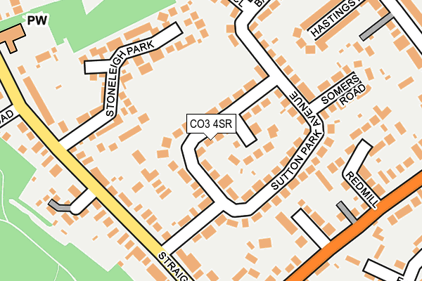CO3 4SR map - OS OpenMap – Local (Ordnance Survey)