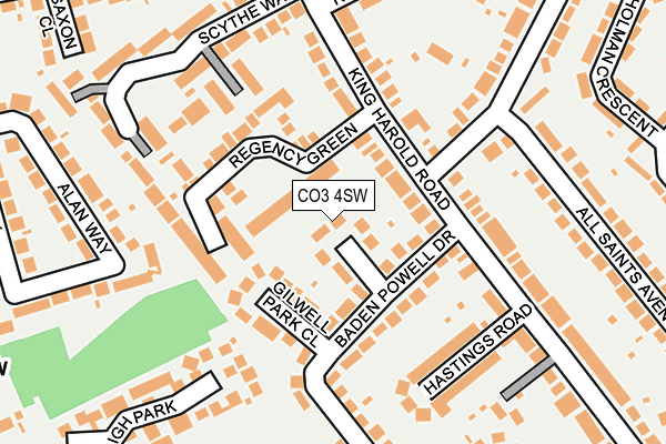 CO3 4SW map - OS OpenMap – Local (Ordnance Survey)