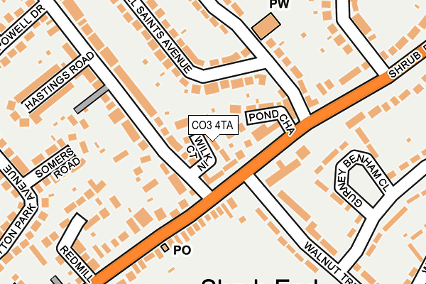 CO3 4TA map - OS OpenMap – Local (Ordnance Survey)