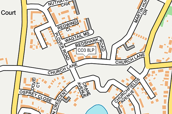 CO3 8LP map - OS OpenMap – Local (Ordnance Survey)