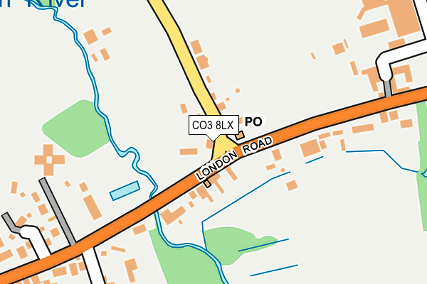 CO3 8LX map - OS OpenMap – Local (Ordnance Survey)