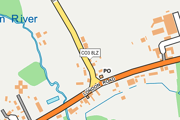 CO3 8LZ map - OS OpenMap – Local (Ordnance Survey)