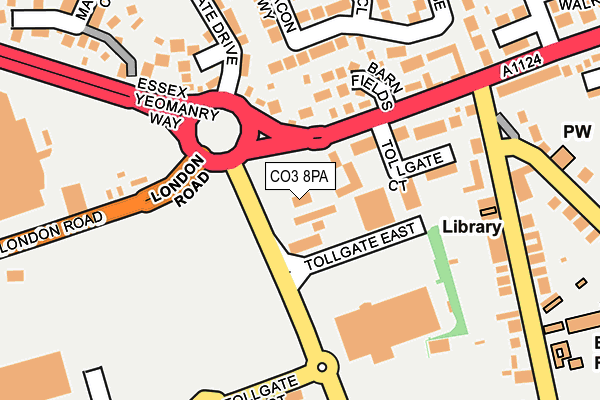 CO3 8PA map - OS OpenMap – Local (Ordnance Survey)
