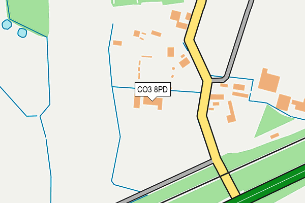 CO3 8PD map - OS OpenMap – Local (Ordnance Survey)