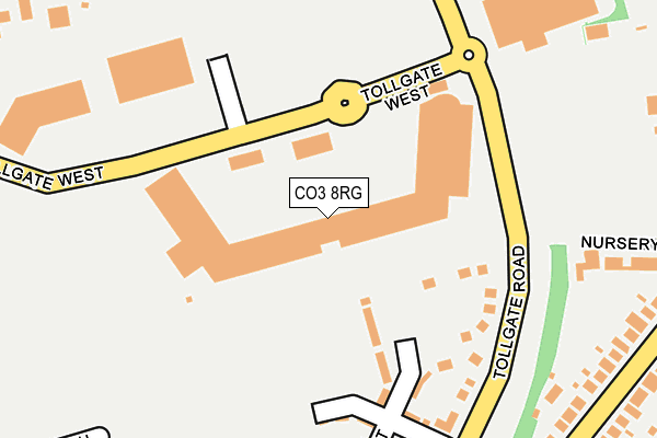 CO3 8RG map - OS OpenMap – Local (Ordnance Survey)