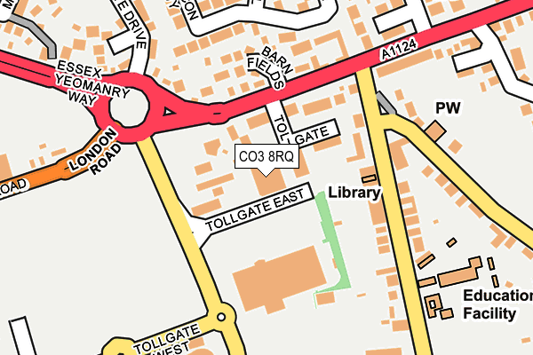 CO3 8RQ map - OS OpenMap – Local (Ordnance Survey)