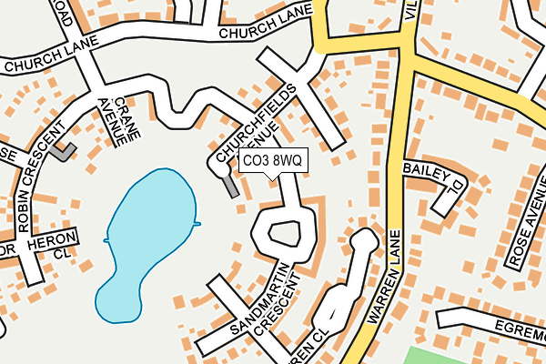 CO3 8WQ map - OS OpenMap – Local (Ordnance Survey)