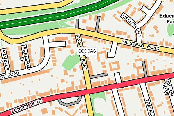 CO3 9AG map - OS OpenMap – Local (Ordnance Survey)