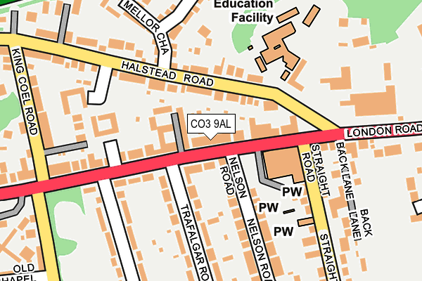 CO3 9AL map - OS OpenMap – Local (Ordnance Survey)