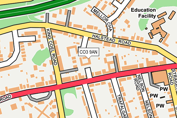 CO3 9AN map - OS OpenMap – Local (Ordnance Survey)
