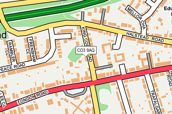 CO3 9AQ map - OS OpenMap – Local (Ordnance Survey)