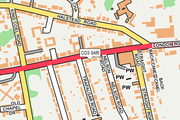 CO3 9AR map - OS OpenMap – Local (Ordnance Survey)