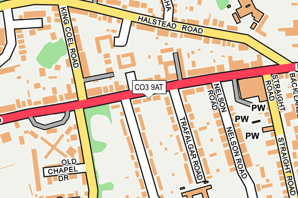 CO3 9AT map - OS OpenMap – Local (Ordnance Survey)