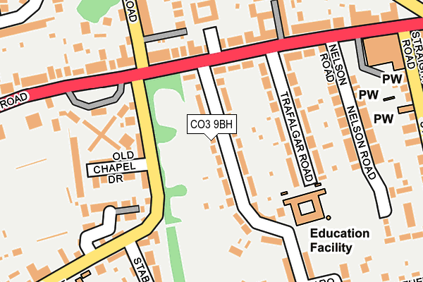 CO3 9BH map - OS OpenMap – Local (Ordnance Survey)