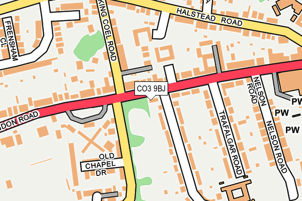 CO3 9BJ map - OS OpenMap – Local (Ordnance Survey)