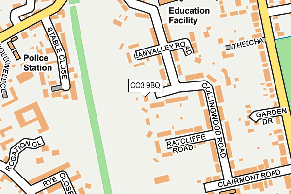 CO3 9BQ map - OS OpenMap – Local (Ordnance Survey)
