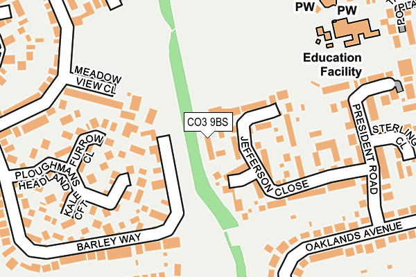 CO3 9BS map - OS OpenMap – Local (Ordnance Survey)