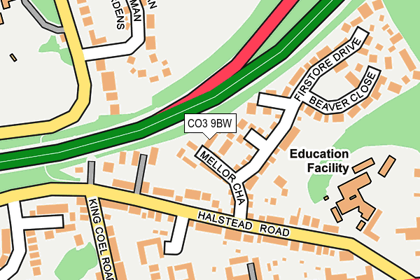 CO3 9BW map - OS OpenMap – Local (Ordnance Survey)