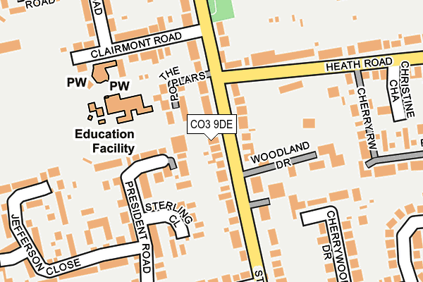 CO3 9DE map - OS OpenMap – Local (Ordnance Survey)