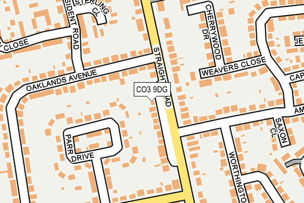 CO3 9DG map - OS OpenMap – Local (Ordnance Survey)