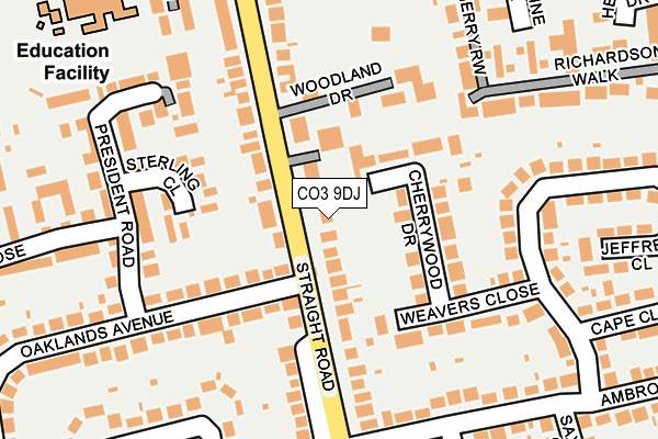 CO3 9DJ map - OS OpenMap – Local (Ordnance Survey)