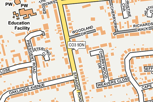 CO3 9DN map - OS OpenMap – Local (Ordnance Survey)