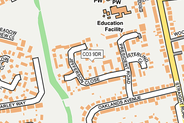 CO3 9DR map - OS OpenMap – Local (Ordnance Survey)