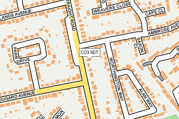 CO3 9DT map - OS OpenMap – Local (Ordnance Survey)