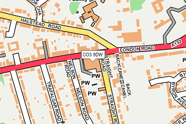 CO3 9DW map - OS OpenMap – Local (Ordnance Survey)