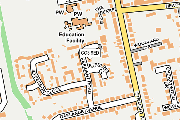 CO3 9ED map - OS OpenMap – Local (Ordnance Survey)