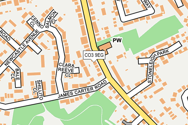 CO3 9EG map - OS OpenMap – Local (Ordnance Survey)
