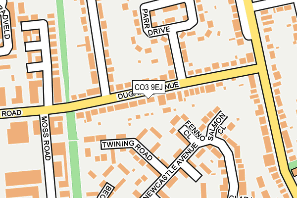CO3 9EJ map - OS OpenMap – Local (Ordnance Survey)