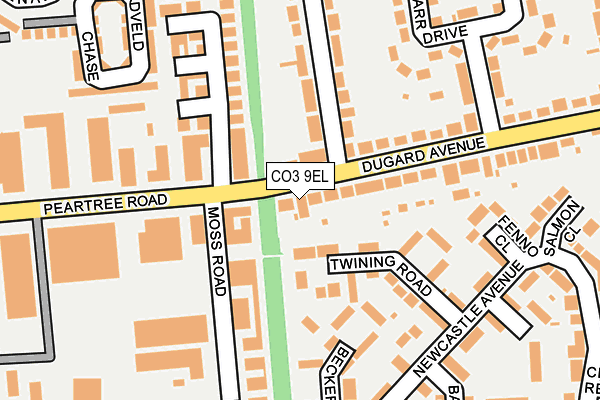 CO3 9EL map - OS OpenMap – Local (Ordnance Survey)