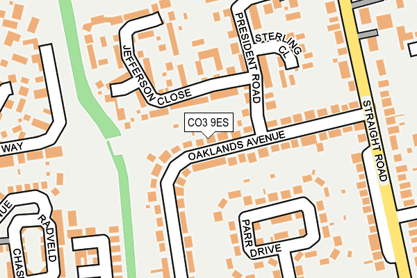 CO3 9ES map - OS OpenMap – Local (Ordnance Survey)