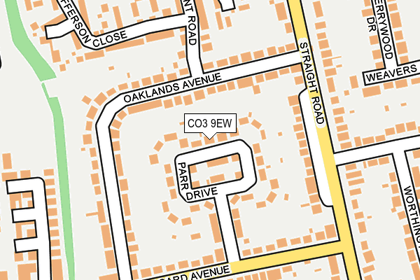 CO3 9EW map - OS OpenMap – Local (Ordnance Survey)