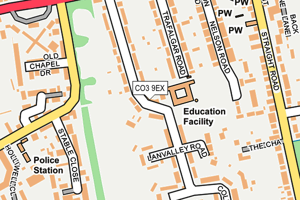 CO3 9EX map - OS OpenMap – Local (Ordnance Survey)