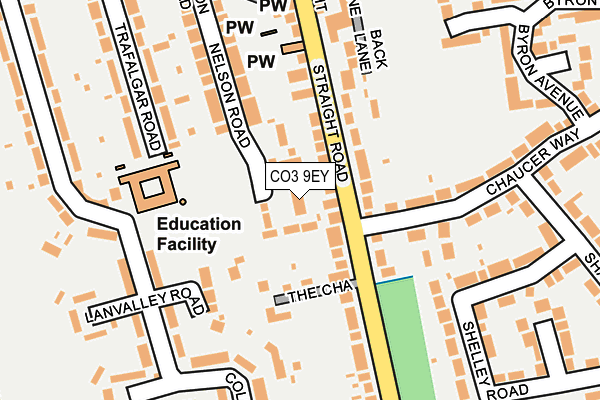 CO3 9EY map - OS OpenMap – Local (Ordnance Survey)