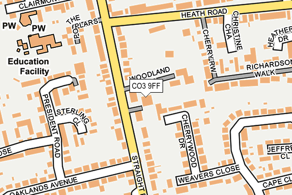 CO3 9FF map - OS OpenMap – Local (Ordnance Survey)