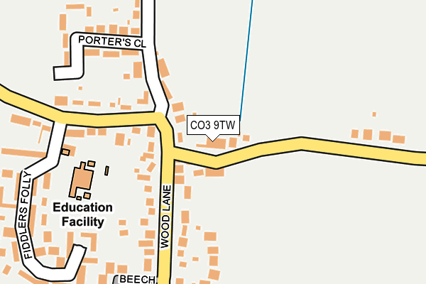 CO3 9TW map - OS OpenMap – Local (Ordnance Survey)