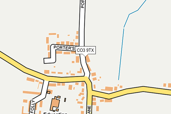 CO3 9TX map - OS OpenMap – Local (Ordnance Survey)