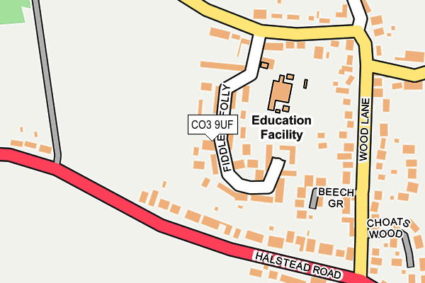 CO3 9UF map - OS OpenMap – Local (Ordnance Survey)