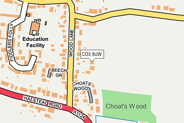 CO3 9UW map - OS OpenMap – Local (Ordnance Survey)