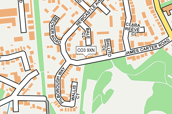 CO3 9XN map - OS OpenMap – Local (Ordnance Survey)