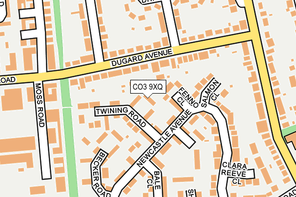 CO3 9XQ map - OS OpenMap – Local (Ordnance Survey)