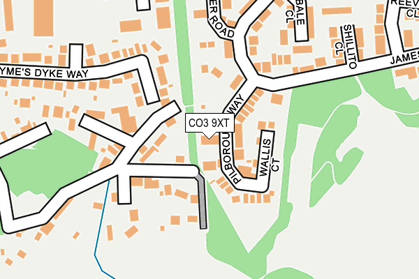 CO3 9XT map - OS OpenMap – Local (Ordnance Survey)