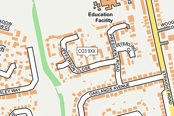 CO3 9XX map - OS OpenMap – Local (Ordnance Survey)