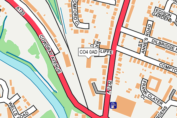 CO4 0AD map - OS OpenMap – Local (Ordnance Survey)