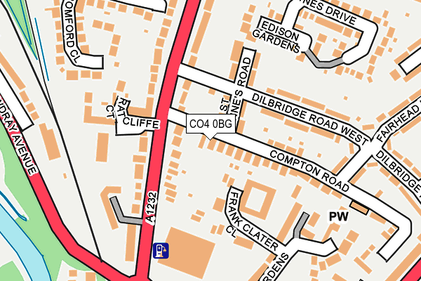 CO4 0BG map - OS OpenMap – Local (Ordnance Survey)