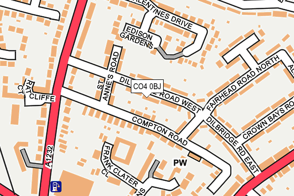 CO4 0BJ map - OS OpenMap – Local (Ordnance Survey)