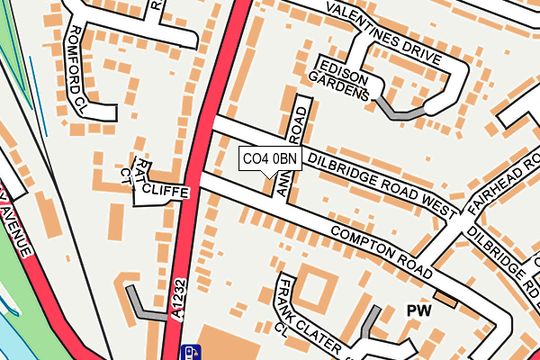CO4 0BN map - OS OpenMap – Local (Ordnance Survey)